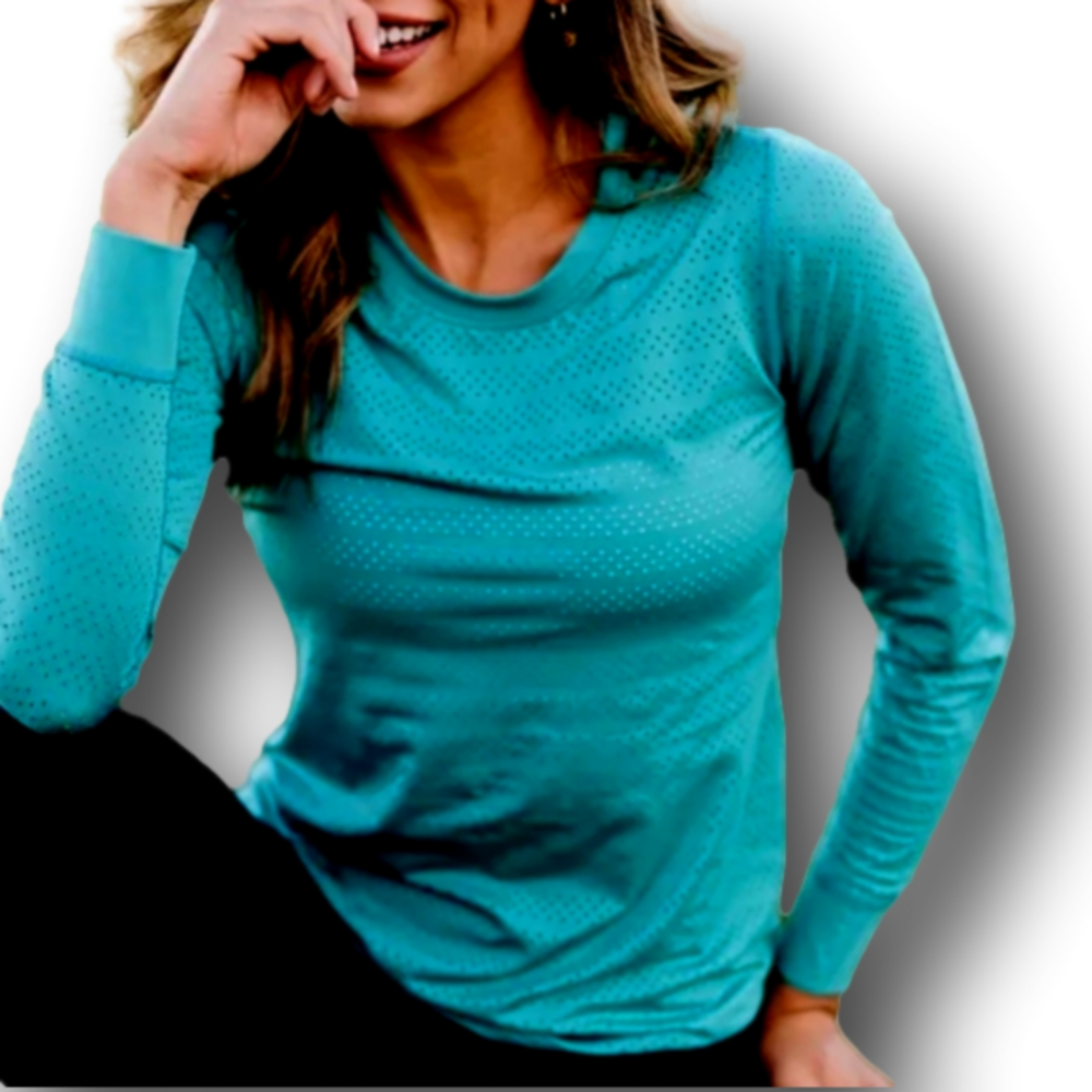 Zyia active Perforated long sleeve performance top